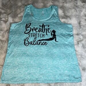 Real Essentials Women's Sleeveless Tank Top Green, Size 1X-0226